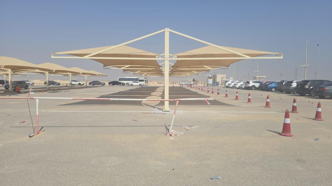 هيكل مظلات بامتداد واسع